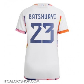 Belgio Michy Batshuayi #23 Seconda Maglia Femmina Mondiali 2022 Manica Corta